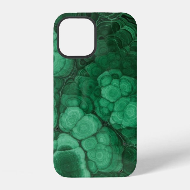 Coque iPhone Nodules de malachite vert (Verso)