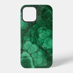 Coque iPhone 12 Nodules de malachite verte