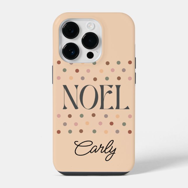 Coque iPhone Noël Boho Beige de Noël (Verso)