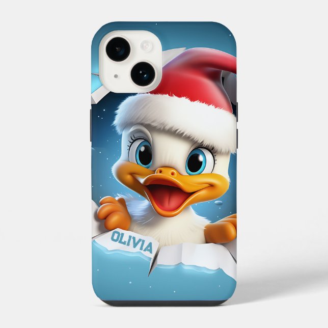 Coque iPhone Noël Canard 3D  (Verso)