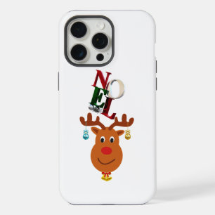 Coque iPhone 15 Pro Max Noel Deer Bells Bauble Rudolf Snowflakes Noël