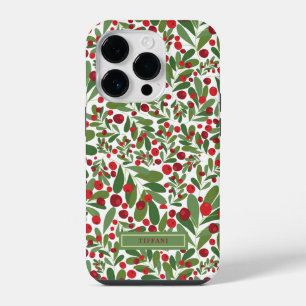 Coque Pour iPhone 14 Plus Noël Guirouette et Baies de Houx