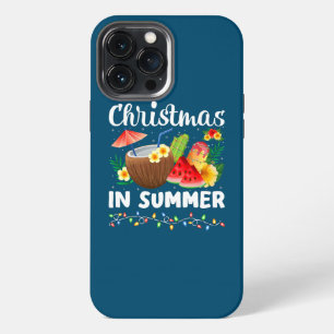 Etui iPhone 13 Pro Max Noël hawaïen Vacances d'été Popsicle Christmas