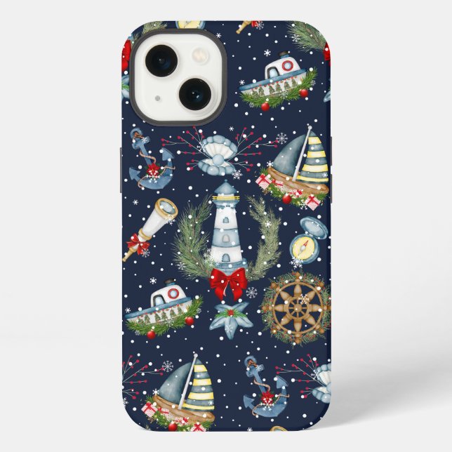Coque iPhone Noël Nautique (Verso)