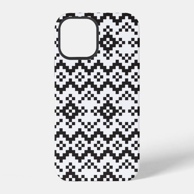 Coque iPhone Noël Snowflakes Fair Isle Seamless Patternart (Verso)
