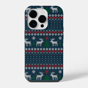 Coque Pour iPhone 14 Plus Noël Sweat Ugly Motif Faux Tricot Fêtes