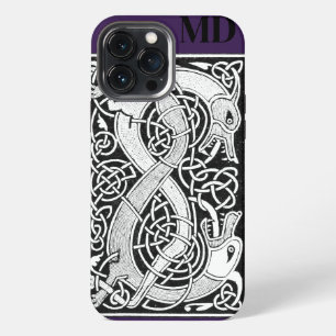 Etui iPhone 13 Pro Max Noeud Celtique Monogramme vintage