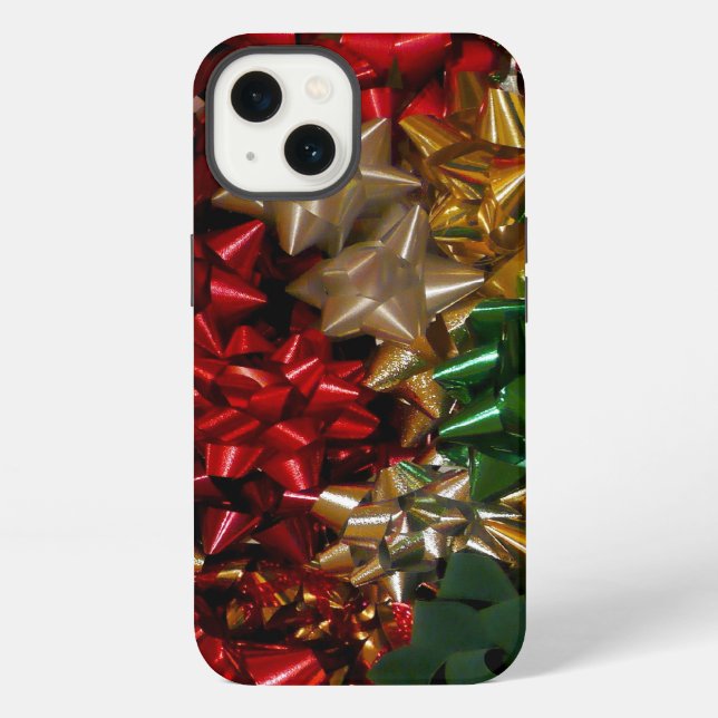 Coque iPhone Noeuds de Noël Colorés Festifs (Verso)