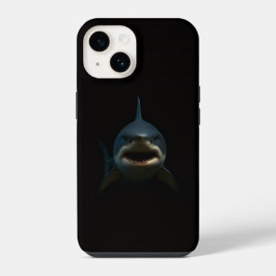 Coque Pour iPhone 14 Noir 4 Luxe iPhone 14 Mate, Grand Requin Blanc