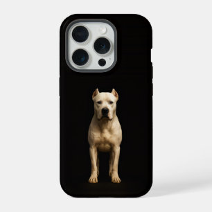 Coque iPhone 15 Pro Noir 4 Luxe iPhone 15 Pro, Dogo Argentino Audacieu
