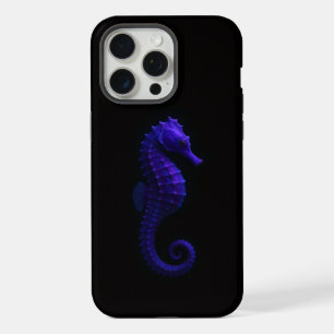 Coque iPhone 15 Pro Max Noir 4 Luxe iPhone 15 Pro Max, Hippocampe Violet