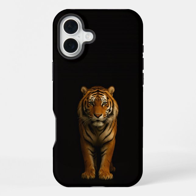 Coque iPhone Noir 4 Luxe iPhone 16 Plus, Noble Tiger (Verso)
