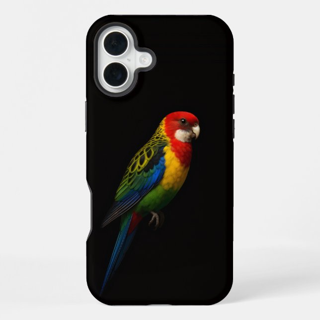 Coque iPhone Noir 4 Luxe iPhone 16 Plus, Rosella orientale (Verso)
