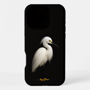 Coque iPhone 16 Pro Max Noir 4 Luxe iPhone 16 Pro Max, Aigrette neigeuse