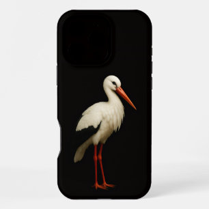 Coque iPhone 16 Pro Max Noir 4 Luxe iPhone 16 Pro Max, Cigogne Élégante