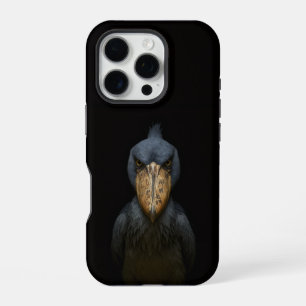 Coque iPhone 16 Pro Noir 4 Luxe iPhone 16 Pro, Oiseau Balaeniceps