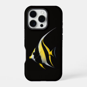 Coque iPhone 16 Pro Noir 4 Luxe iPhone 16 Pro, Poisson-ange royal
