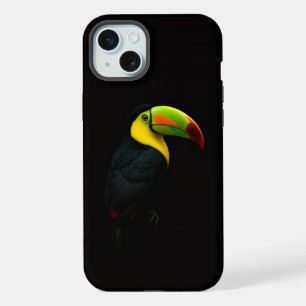 Coque iPhone 15 Plus Noir 4 Luxe, Toucan à bec caréné