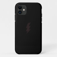 coque iphone noir de boulon de foudre