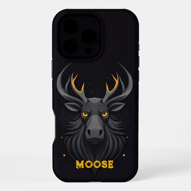 Coque iPhone Noir d'orignal (Verso)