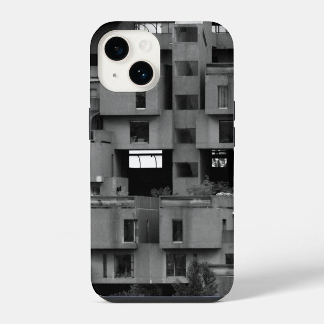 Coque iPhone Noir et Blanc Architectural (Verso)