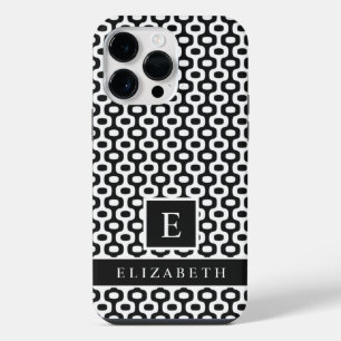 Coque Pour Pour iPhone 14 Pro Max Noir et blanc personnalisé Brésil Ipanema Géométri