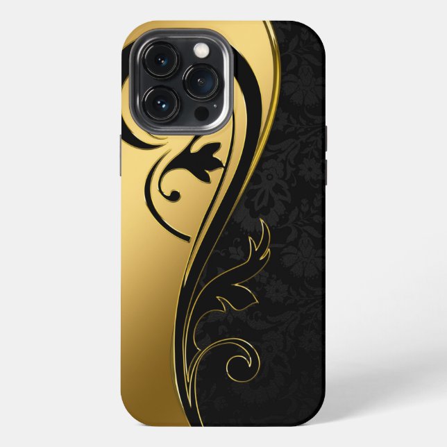 Coque iPhone Noir et Or (Verso)