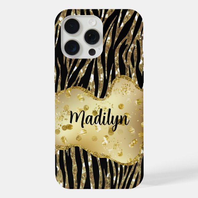 Coque iPhone Noir et or (Verso)