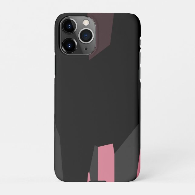 Coque iPhone Noir rose et gris (Dos)