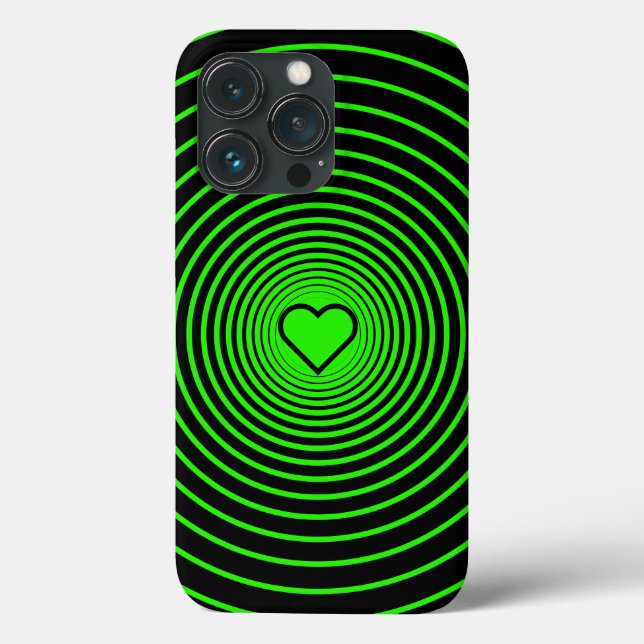 Coque iphone noir vert néon avec chaleur (Verso)
