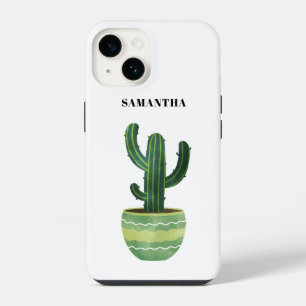 Coque Pour iPhone 14 Nom aquarelle Cactus