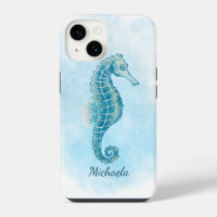 Nom côtier aquarelle hippocampe
