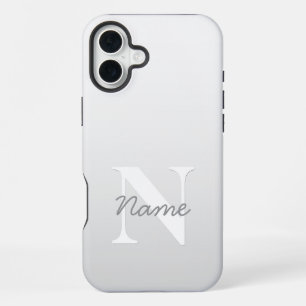 Coque iPhone 16 Plus Nom cursif ou autre texte avec monogramme Dégrad