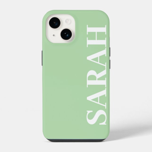 Coque iPhone Nom customisé Simple Design Moderne Minimal (Verso)