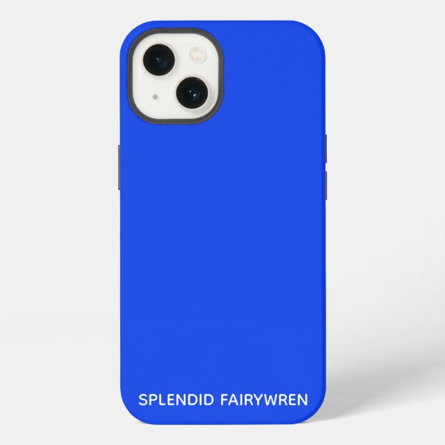 Coque iPhone Nom de couleur bleue du Merlebleu splendide (Verso)