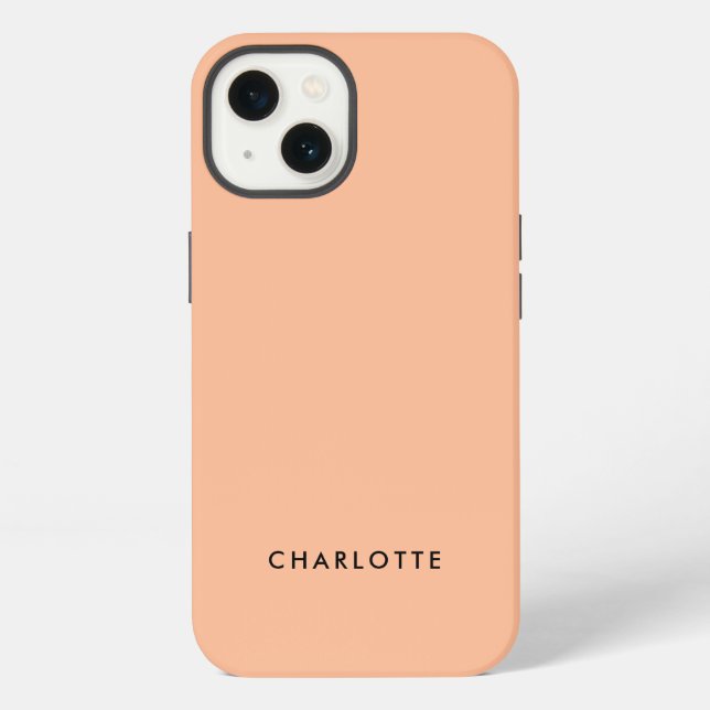 Coque iPhone Nom de couleur unie Peach Fuzz (Verso)