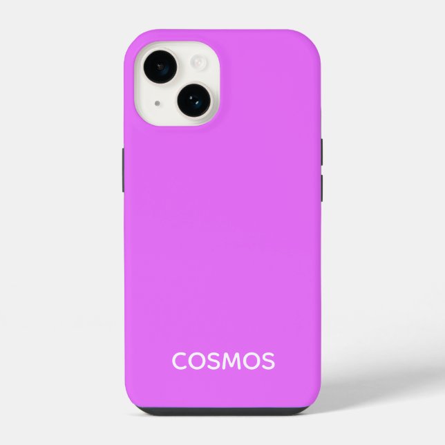 Coque iPhone nom de couleur violet cosmos (Verso)