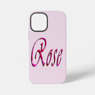 Coque iPhone 12 Mini Nom de fille Rose,
