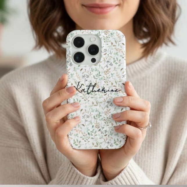 Coque iPhone Nom de fleur sauvage Boho (Créateur téléchargé)