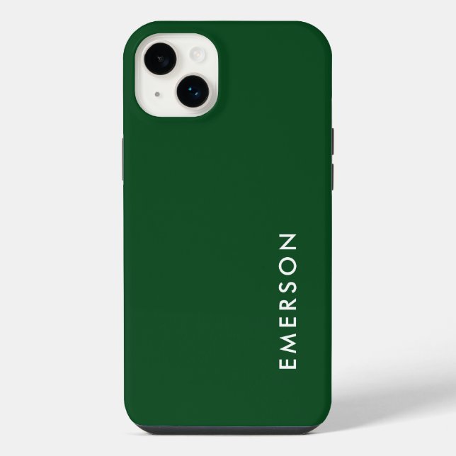 Coque iPhone Nom de la couleur verte du pin (Verso)