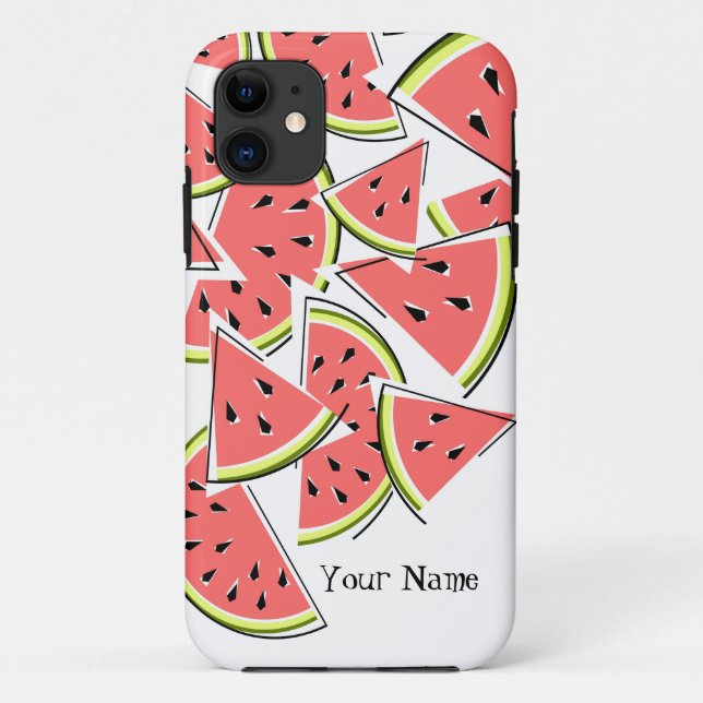 Coque iphone "Nom" de pastèque (Dos)