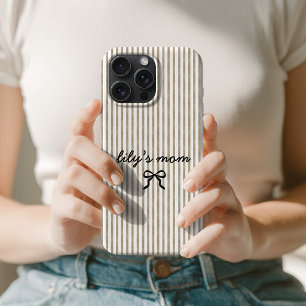 Coque iPhone 15 Pro Nom de script personnalisé Coquette Fête des Mères