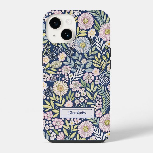 Coque iPhone Nom des fleurs Pastel (Verso)