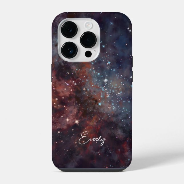 Coque iPhone nom des galaxies nocturnes (Verso)