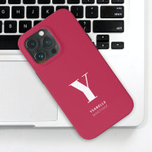 Nom du monogramme magenta tendance