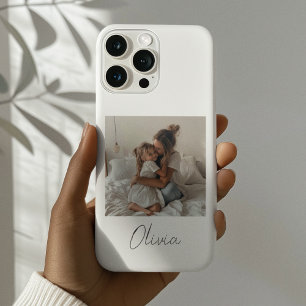 Coque iPhone 16 Pro Nom et photo personnalisés Cadeau personnalisé