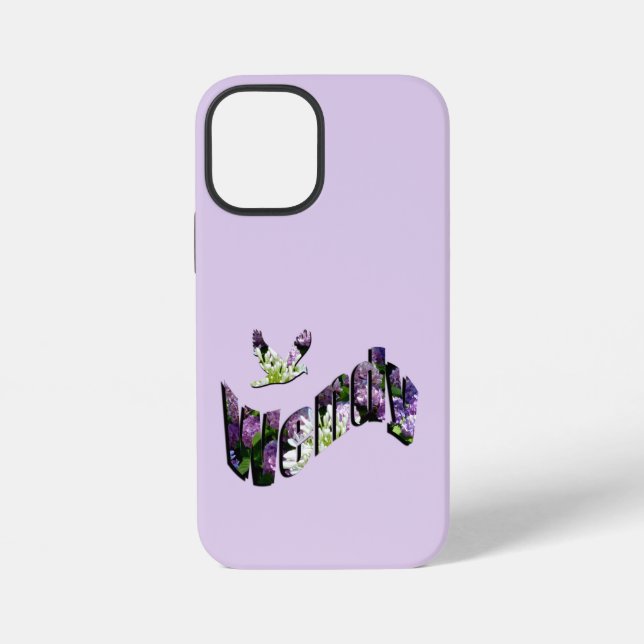 Coque iPhone Nom floral Wendy, (Verso)