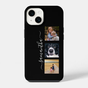 Coque Pour iPhone 14 Nom manuscrit Photo Collage Modèle Personnalisé