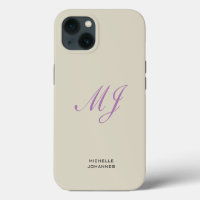 Nom Monogram Plain Moderne Minimaliste