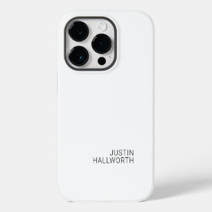 Coque Pour iPhone 14 Plus Nom noir moderne sur blanc